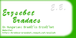 erzsebet bradacs business card